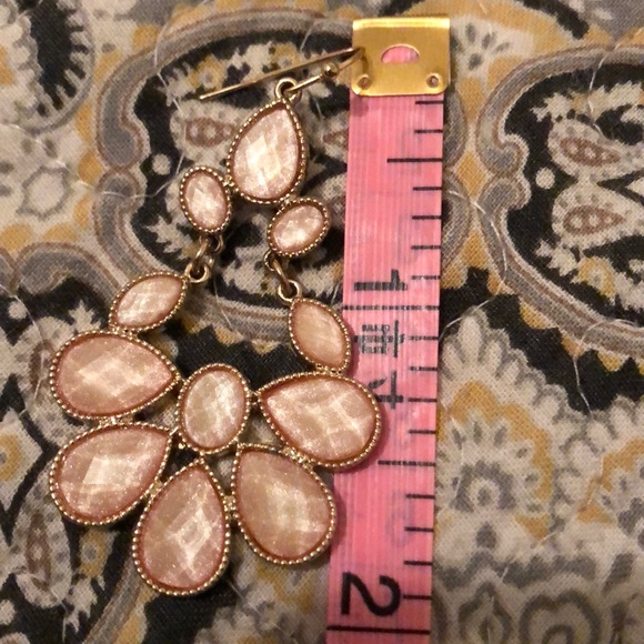 ❣️Beautiful coral and gold iridescent earrings - Picture 7 of 8